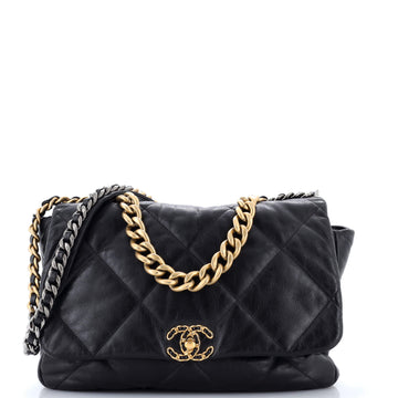 Chanel 19 Flap Bag Quilted Leather Maxi