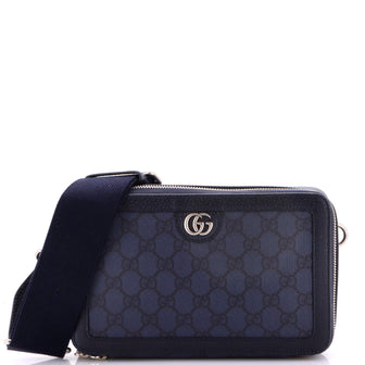 Gucci Ophidia Zip Wristlet Shoulder Bag GG Coated Canvas Small