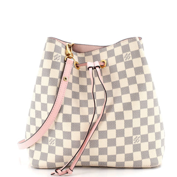 Louis Vuitton NeoNoe Handbag Damier with Leather MM