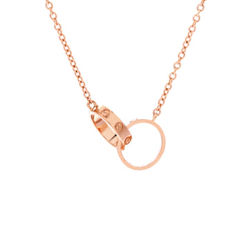 Cartier Love Interlocking Necklace 18K Rose Gold