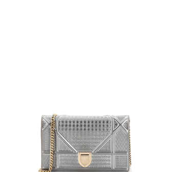 Christian Dior Diorama Wallet on Chain Cannage Embossed Calfskin