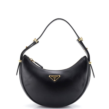 Prada Arque Half Moon Hobo Leather Small