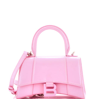 Balenciaga Hourglass Top Handle Bag Leather XS
