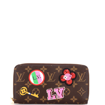 Louis Vuitton Zippy Wallet Limited Edition Patches Monogram Canvas