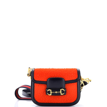 Gucci Horsebit 1955 Shoulder Bag Wool Mini