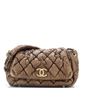 Chanel Bubble Accordion Flap Bag Quilted Lambskin Medium