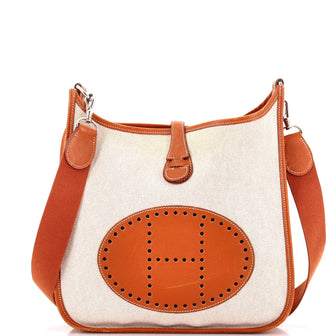 Hermes Evelyne Bag Gen III Toile and Leather PM