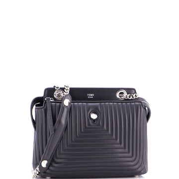 Fendi DotCom Click Shoulder Bag Quilted Leather Small