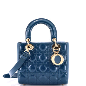 Christian Dior Lady Dior Bag Cannage Quilt Patent Small