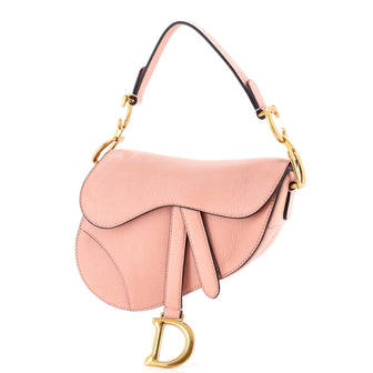 Christian Dior Saddle Handbag Leather Mini