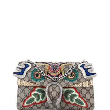 Gucci Dionysus Bag Embroidered GG Coated Canvas with Python Small