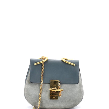 Chloe Drew Crossbody Bag Leather and Suede Mini