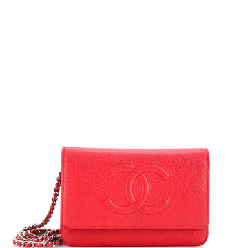 Chanel Timeless Wallet on Chain Caviar