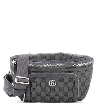 Gucci Ophidia Front Pocket Zip Belt Bag GG Coated Canvas Medium