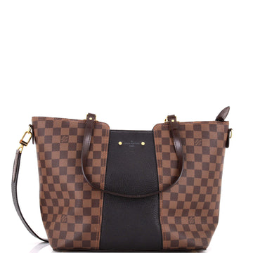 Louis Vuitton Jersey Handbag Damier with Leather