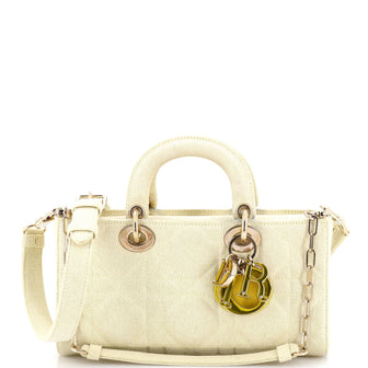 Christian Dior Lady D-Joy Bag Macrocannage Quilt Denim Medium