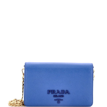 Prada Monochrome Wallet on Chain Saffiano Leather Mini