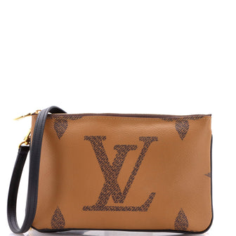 Louis Vuitton Double Zip Pochette Reverse Monogram Giant