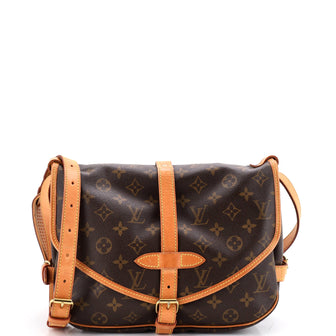 Louis Vuitton Saumur Handbag Monogram Canvas 30