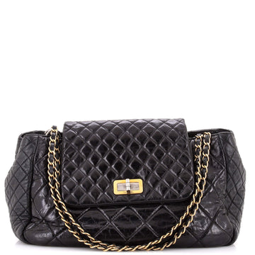Chanel Accordion Reissue Flap Bag Quilted Glazed Calfskin Maxi