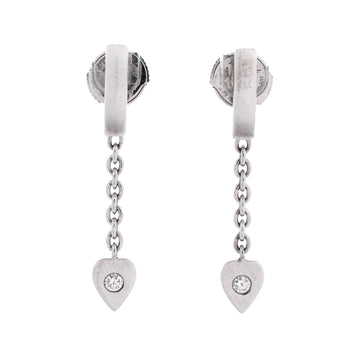Cartier Mon Amour Heart Drop Earrings 18K White Gold with Diamonds