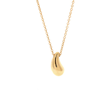 Tiffany & Co. Elsa Peretti Teardrop Pendant Necklace 18K Yellow Gold 12mm