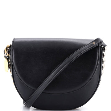Stella McCartney Frayme Flap Shoulder Bag Faux Leather Medium