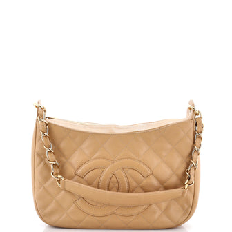 Chanel Timeless CC Chain Shoulder Bag Quilted Caviar Medium