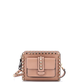 Valentino Garavani Rockstud Front Pocket Shoulder Bag Leather Mini