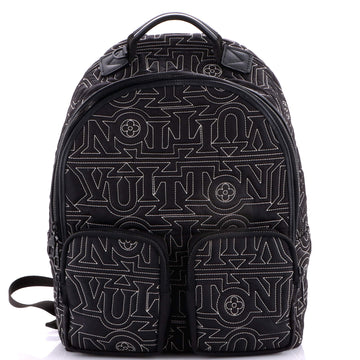Louis Vuitton Multipocket Backpack Limited Edition Snow Capsule Embroidered Monogram Nylon
