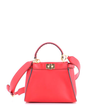 Fendi Peekaboo Bag Leather with Zucca Suede Interior Mini