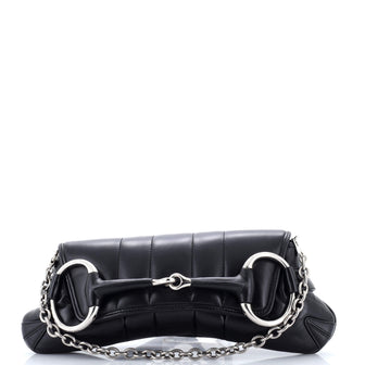 Gucci Horsebit Chain Shoulder Bag Vertical Quilted Leather Medium