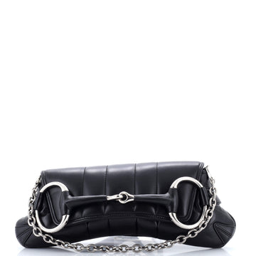 Gucci Horsebit Chain Shoulder Bag Vertical Quilted Leather Medium