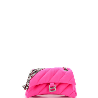 Balenciaga Crush Chain Flap Bag Quilted Nylon Small
