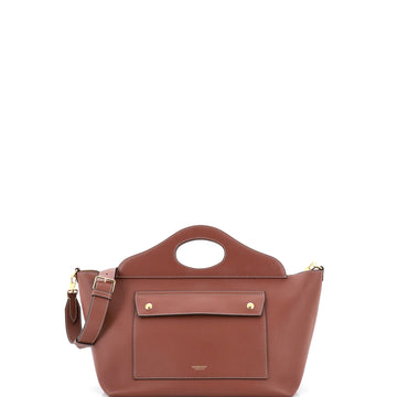 Burberry Soft Pocket Tote Leather Small