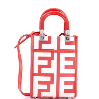Fendi x Marc Jacobs Sunshine Shopper Tote Printed Leather Mini