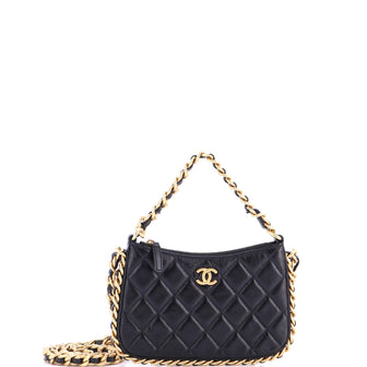 Chanel CC Chain Around Hobo Quilted Lambskin Mini