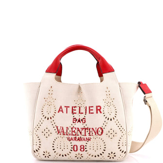 Valentino Garavani Atelier Convertible Tote Canvas Medium