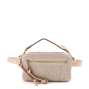 Chloe Woody Convertible Belt Bag Canvas with Leather