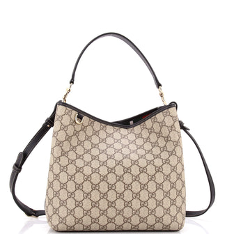 Gucci GG Emblem Bucket Bag GG Coated Canvas Medium