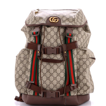 Gucci Skateboard Backpack GG Coated Canvas