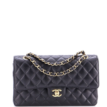 Chanel Classic Double Flap Bag Quilted Caviar Medium