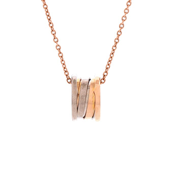 Bvlgari B.Zero1 Pendant Necklace 18K Rose Gold and 18K White Gold