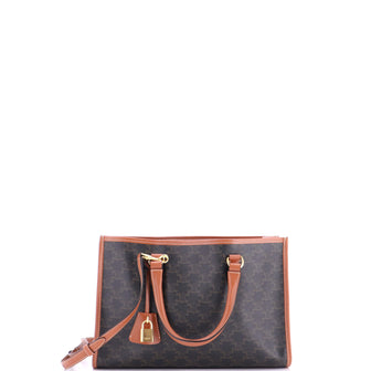 Celine Horizontal Cabas Tote Triomphe Coated Canvas Mini