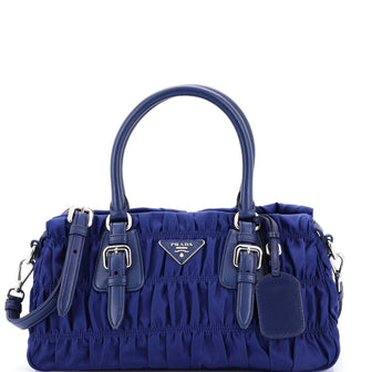 Prada Gaufre Convertible Satchel Tessuto Medium