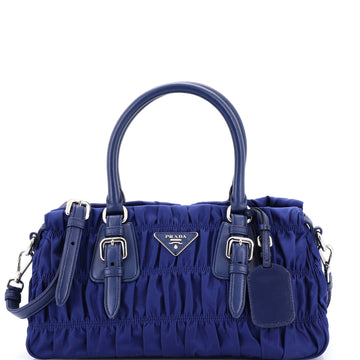 Prada Gaufre Convertible Satchel Tessuto Medium