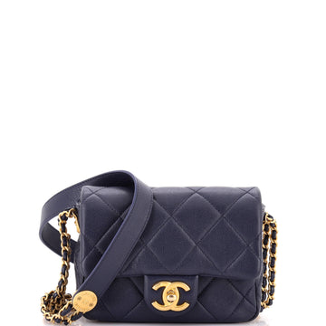 Chanel Twist Your Buttons Flap Bag Quilted Caviar Mini