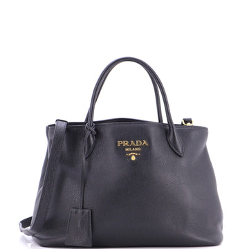 Prada Dual Strap Convertible Open Tote Vitello Daino Medium