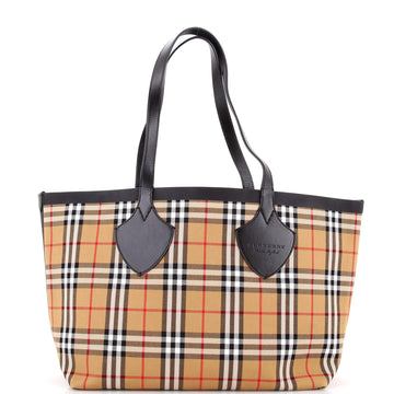 Burberry Reversible Giant Tote Vintage Check Canvas Large