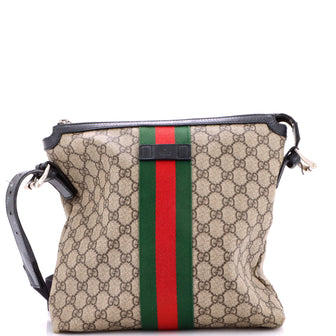 Gucci Web Messenger Bag GG Coated Canvas Medium
